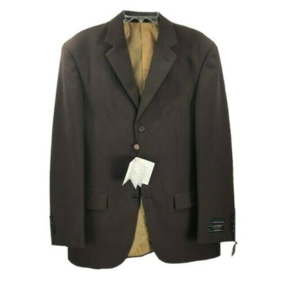 LUCCI Men's Brown Single Breasted Jacket Size 38L - Picture 2 of 4